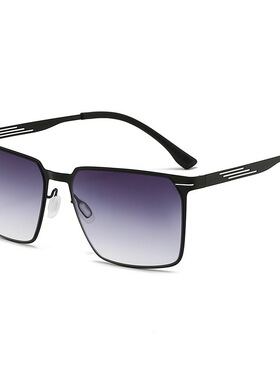 2026新款男士方形防紫外线墨镜金属开车眼镜时尚轻薄防晒太阳眼镜