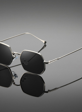 2026跨境新款欧美小框型轻便款时尚复古多边形男士眼镜墨镜太阳镜