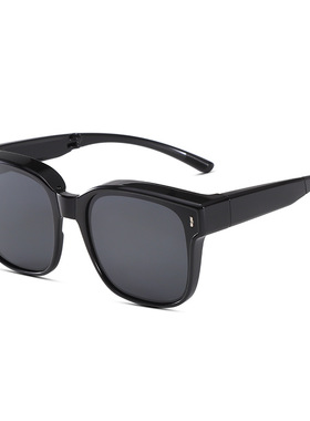 墨镜可套近视镜偏光开车专用男士女大框夹片套镜折叠便携户外出游