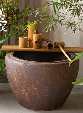 中式陶瓷庭院装饰落地大缸