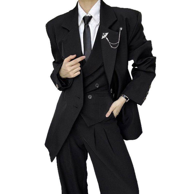 男女款休闲西装驳领商务马甲英伦风高级感枪驳领修身背心马夹外套,淘宝优惠券,粉丝福利购,淘宝优惠卷