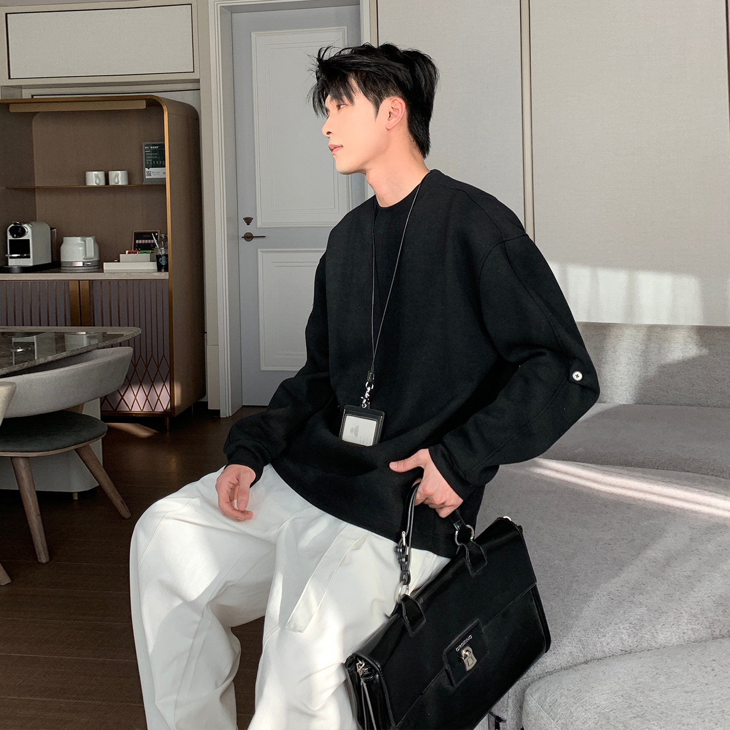 Hualun冬季男士加绒加厚保暖打底衫内搭T恤男高级感休闲长袖上衣,淘宝优惠券,粉丝福利购,淘宝优惠卷