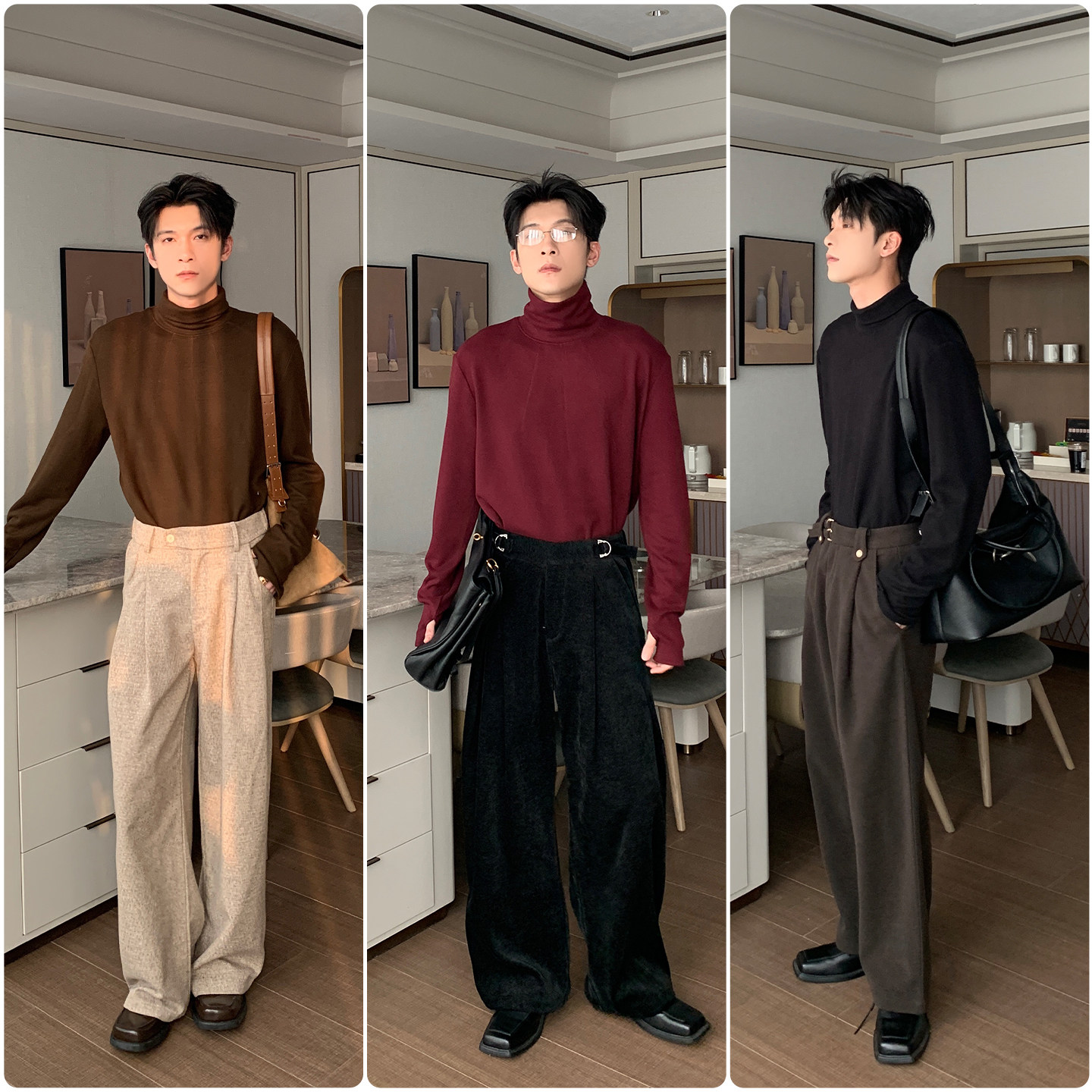 Hualun高领保暖打底衫男款长袖T恤内搭衣服男生cleanfit保暖上衣,淘宝优惠券,粉丝福利购,淘宝优惠卷