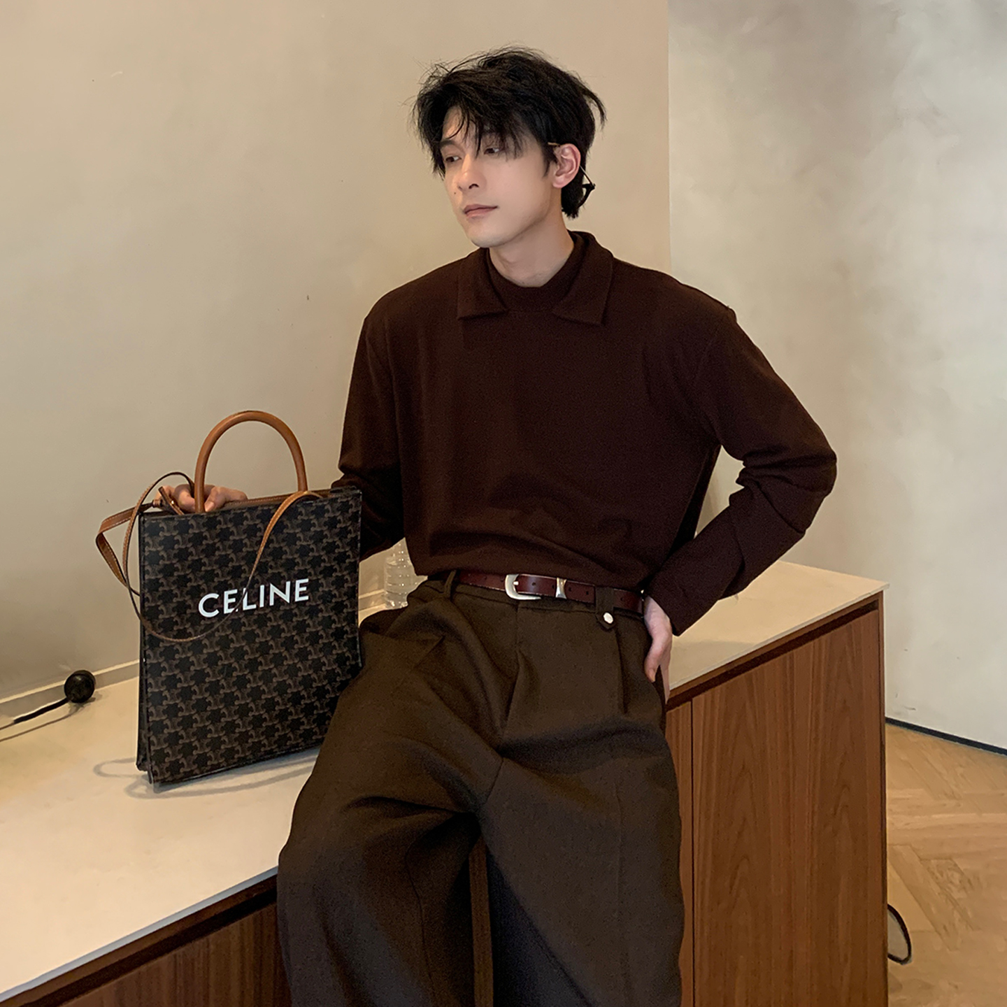 Hualun春秋内搭打底衫男款2025正流行T恤男长袖韩版百搭保暖上衣 - 图3