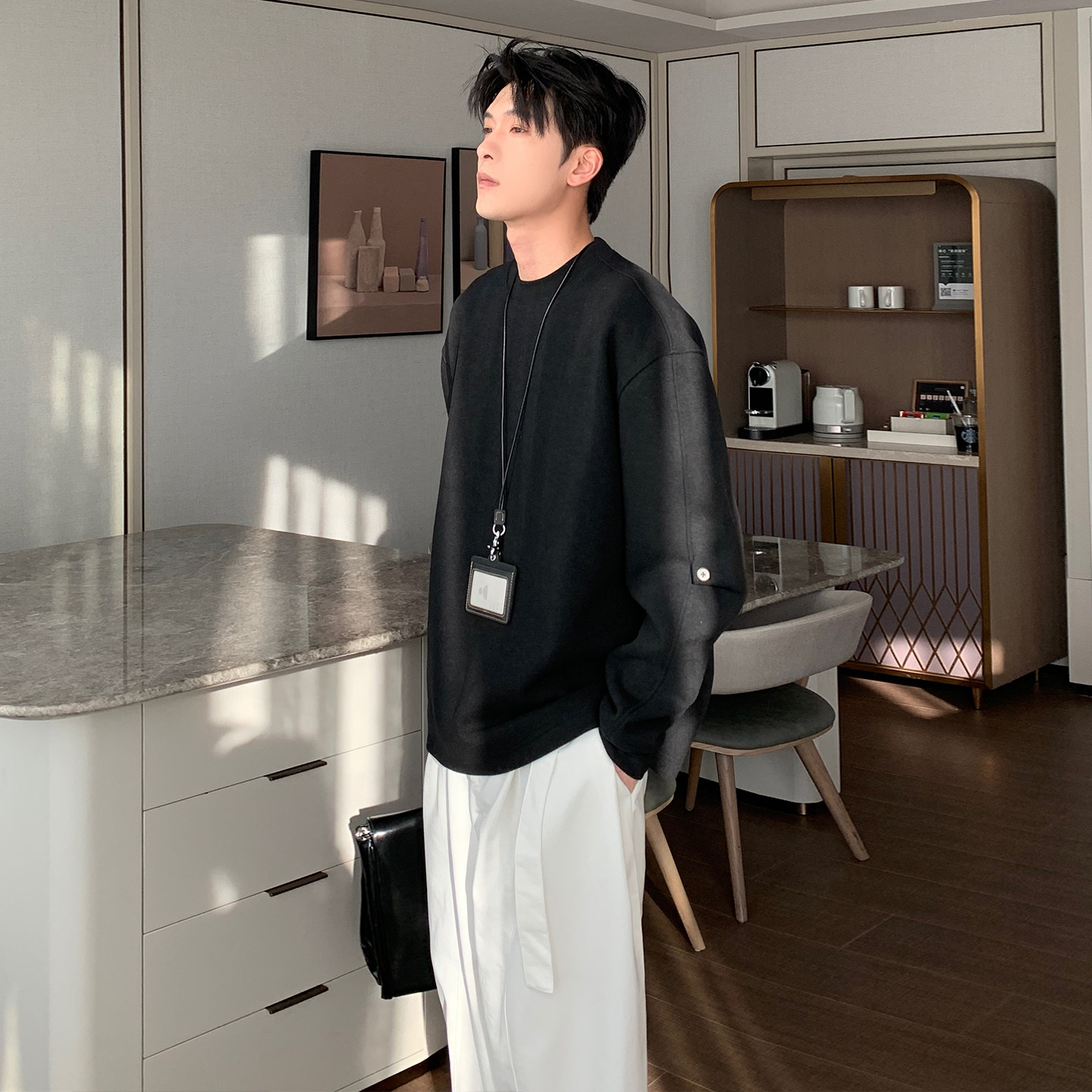 Hualun冬季男士加绒加厚保暖打底衫内搭T恤男高级感休闲长袖上衣,淘宝优惠券,粉丝福利购,淘宝优惠卷