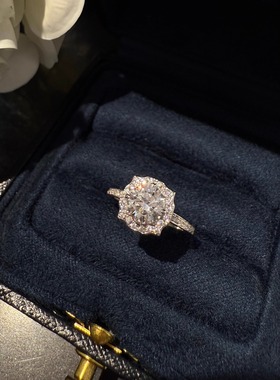 Belle1克拉钻戒925纯银戒指婚戒