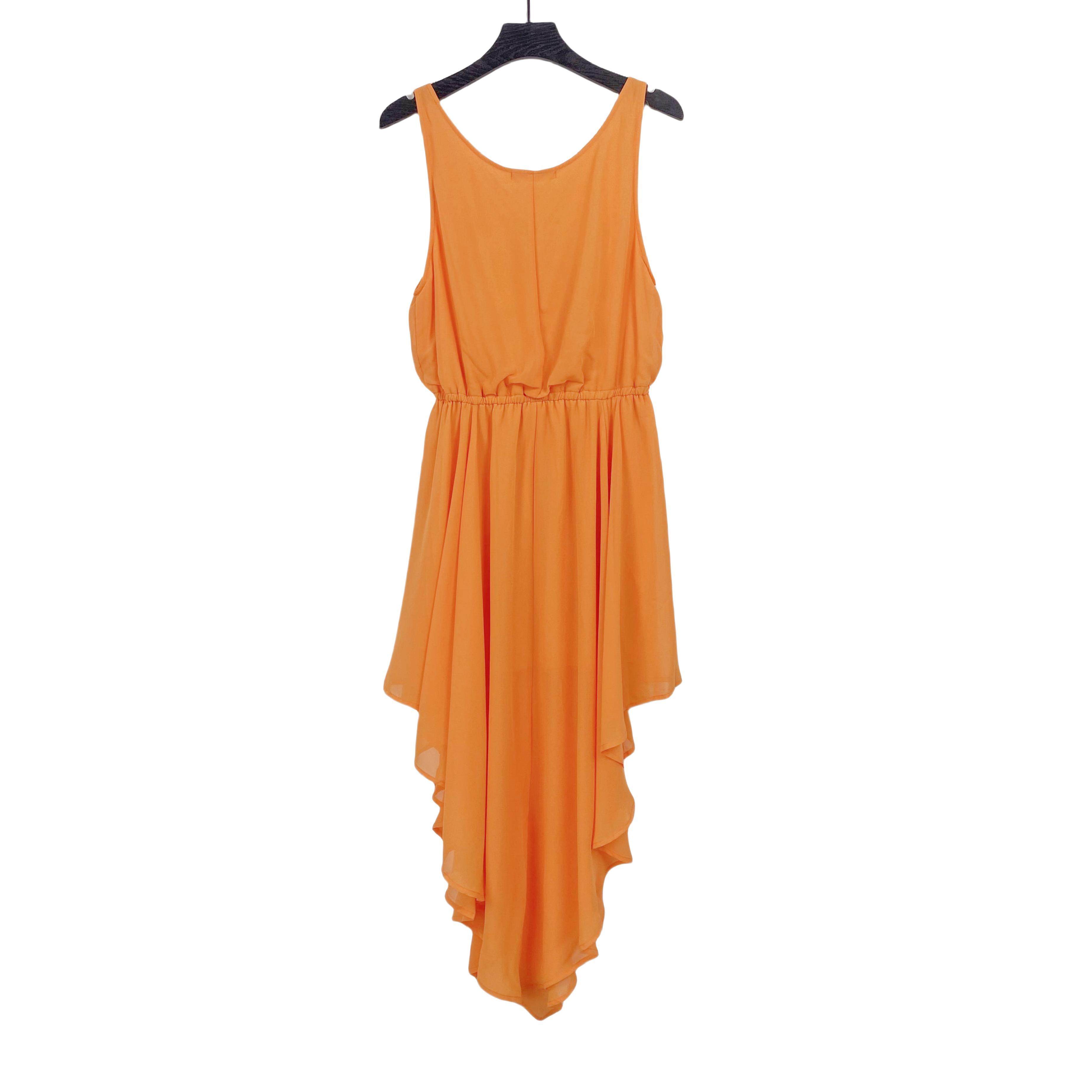 E3108夏季新款女装松紧高腰无袖连衣裙韩版显瘦不规则裙摆雪纺裙,淘宝优惠券,粉丝福利购,淘宝优惠卷