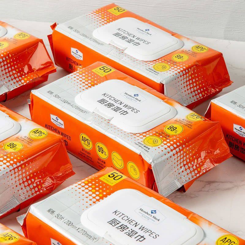 山姆会员店 MM厨房湿巾50片x8包 加大加厚 柔软舒适MM超市代购,淘宝优惠券,粉丝福利购,淘宝优惠卷