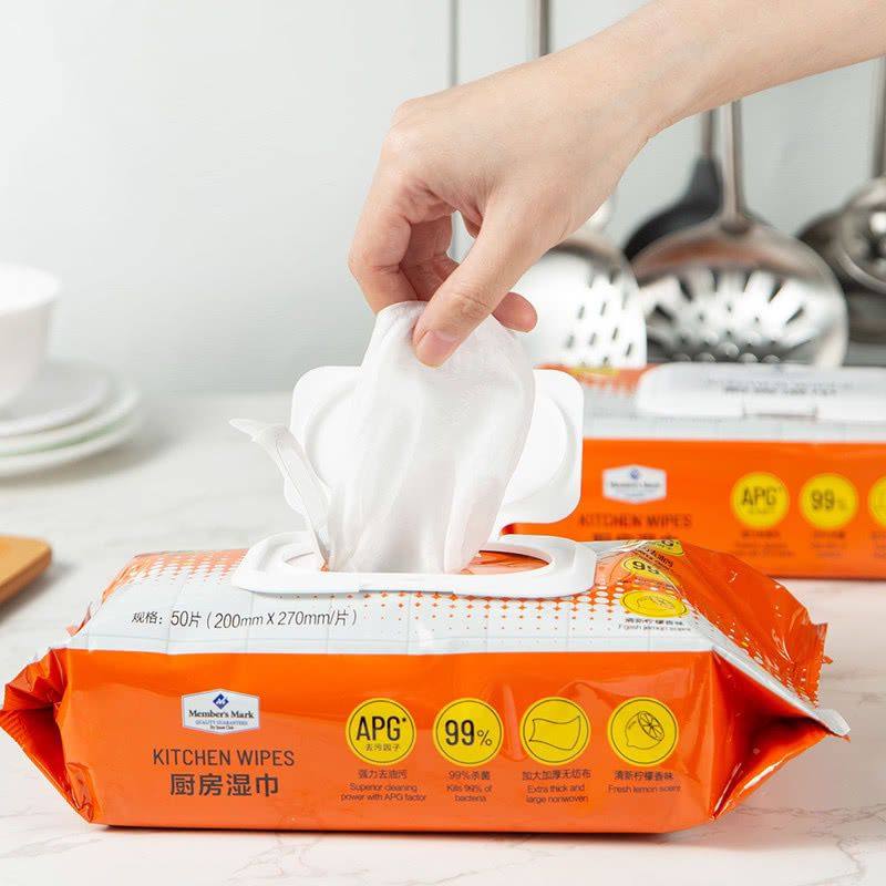 山姆会员店 MM厨房湿巾50片x8包 加大加厚 柔软舒适MM超市代购,淘宝优惠券,粉丝福利购,淘宝优惠卷