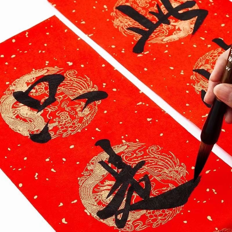 正品提斗毛笔纯狼毫兼毫纯羊毫粗大毛笔套装初学者写对联毛笔福字 - 图1