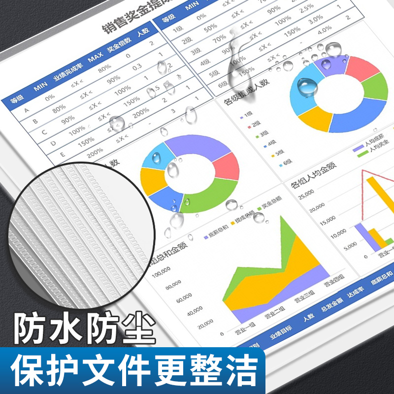 得力透明文件套文件a4文件袋L夹单片夹合同档案分类A4单页学生试卷资料夹l夹乐谱夹l型夹二页活页资料保护套 - 图0