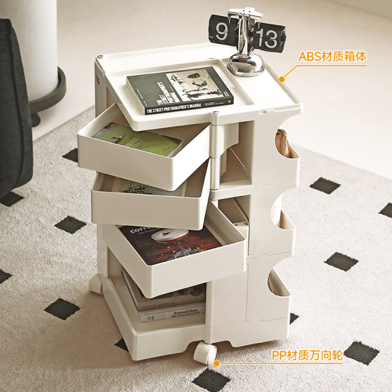 Movable multi-layer trolley storage rack