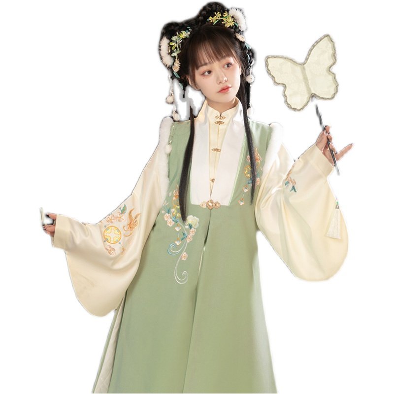 芸梦溪新桃语汉服女中国风原创正品刺绣对襟长衫明制长比甲秋冬款,淘宝优惠券,粉丝福利购,淘宝优惠卷