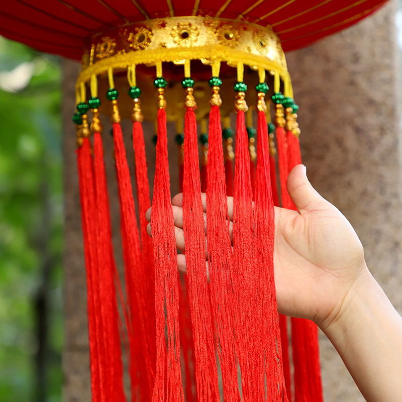 2026新款春节过新年大红植绒福字灯笼大门口阳台户外院子布置挂饰 - 图2