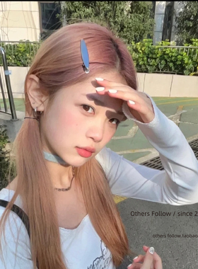 INS少女拉丝金属对夹鸭嘴夹