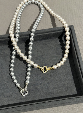 贝珠施家珍珠项链轻奢锁骨链珠宝配饰气质小众