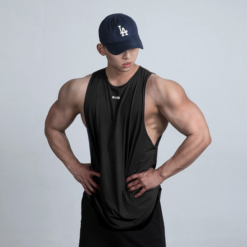 Light Weight男士健身速干背心训练透气弹力舒适吸湿无袖坎肩上衣 - 图1