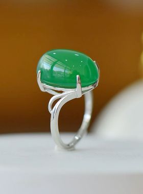 男女款S925纯银DIY镶嵌戒指空托