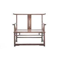 New Chinese Old Elm Wood Lacquered Circle Chair Zen Chair Master Chair Solid Wood Tea Chair Beating Chair Pure Solid Wood Surround Chair