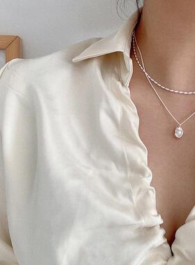 SixiCake豌豆冷淡破壳项链女
