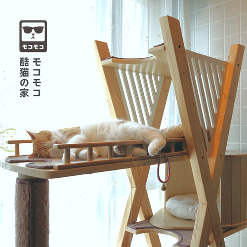 moko猫爬架大型猫抓板猫窝猫树超大玩具缅因 - 图0