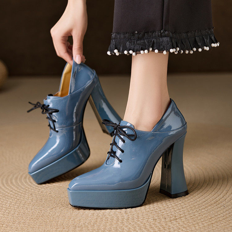 2026春秋深口系带欧美风通勤时装超11cm尖头细跟高跟单鞋女,淘宝优惠券,粉丝福利购,淘宝优惠卷