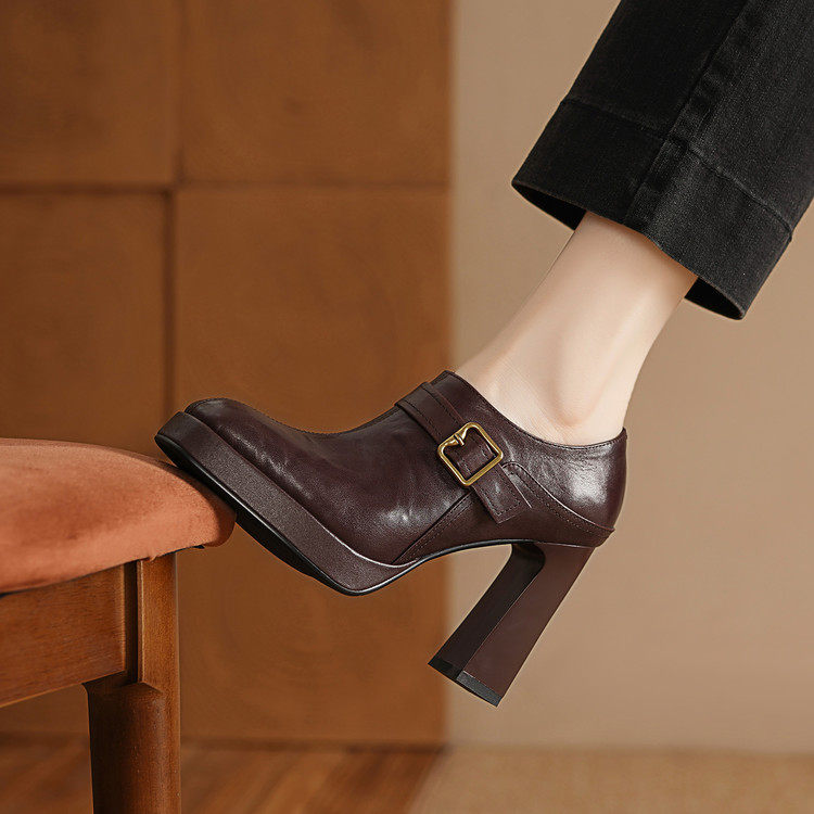 2026春秋深口系带欧美风通勤时装超10cm尖头细跟高跟单鞋女,淘宝优惠券,粉丝福利购,淘宝优惠卷