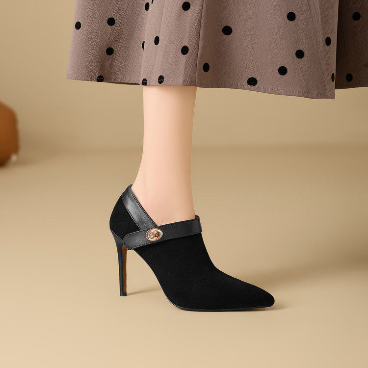 2026春秋新款细跟设计感小众裸靴性感尖头深口单鞋超高跟鞋女,淘宝优惠券,粉丝福利购,淘宝优惠卷