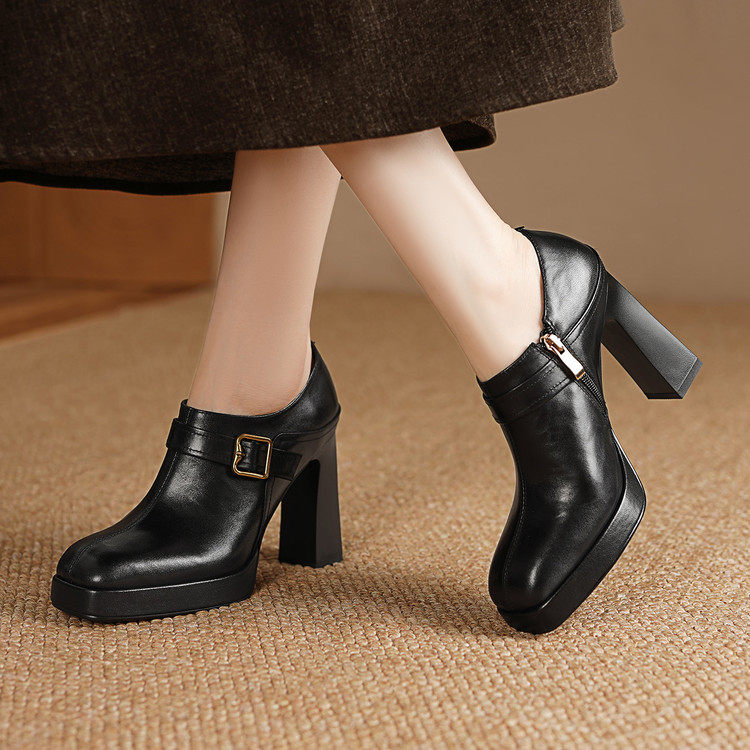 2026春秋深口系带欧美风通勤时装超10cm尖头细跟高跟单鞋女,淘宝优惠券,粉丝福利购,淘宝优惠卷