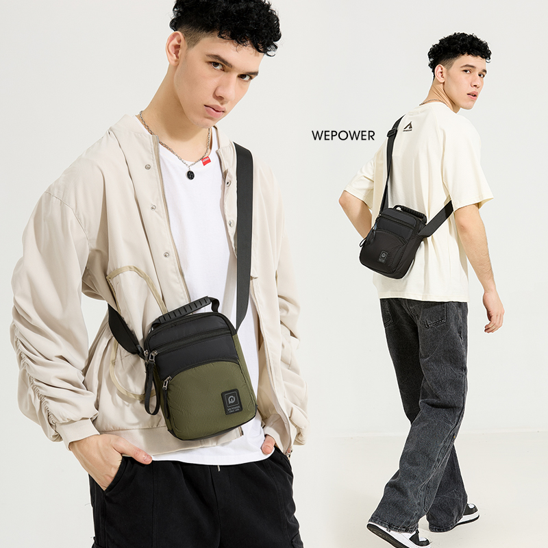 差旅便携手提包新款户外斜挎包男运动休闲男单肩包多功能潮流小包 - 图3