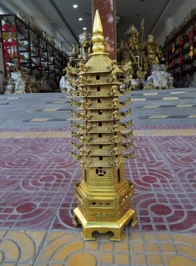 纯铜文昌塔铜器工艺品摆件