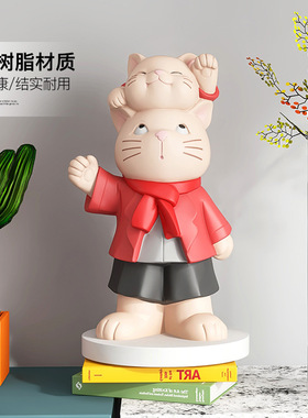 2025蛇年招财猫过年红色喜庆摆件春节装饰品客厅玄关氛围布置礼物