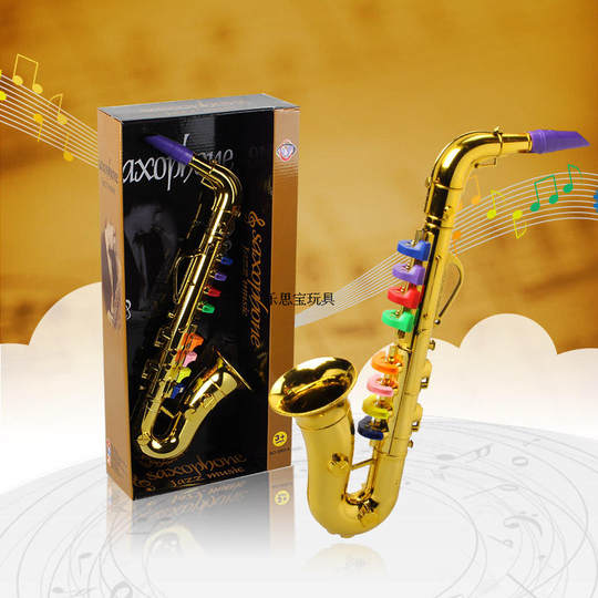 儿童仿真八音萨克斯宝宝启蒙益智早教乐器不可吹奏模型音乐玩具