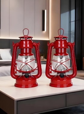 LED复古马灯现代别墅庭院装饰农家乐餐厅氛围灯家居艺术摆件台灯