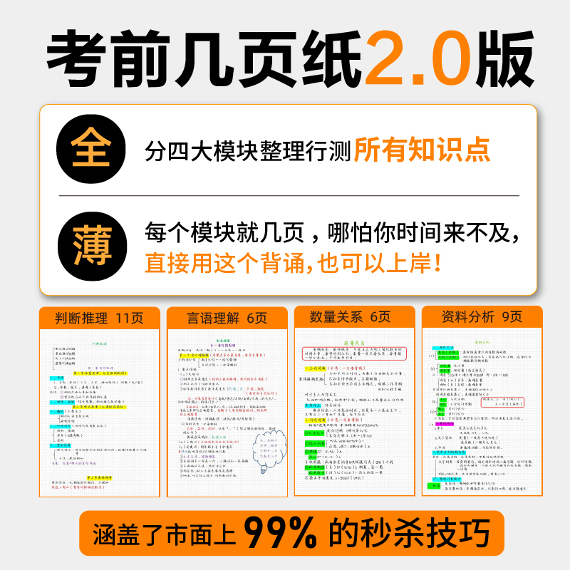 2024公务员考试行测秒杀技必背几页纸省考联考公务员考试行测答题技巧秒杀题目速解四川河南贵州安徽广西辽宁广东省考联考25国考 - 图0