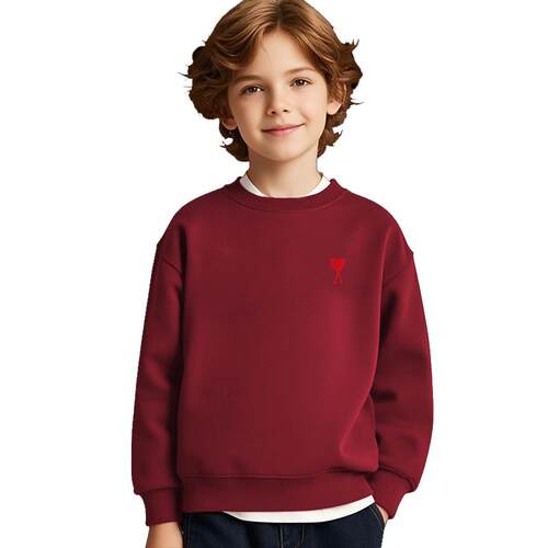 官方Ami srtp儿童卫衣2026年春秋季新款男女童长袖宽松亲子装上衣 - 图3