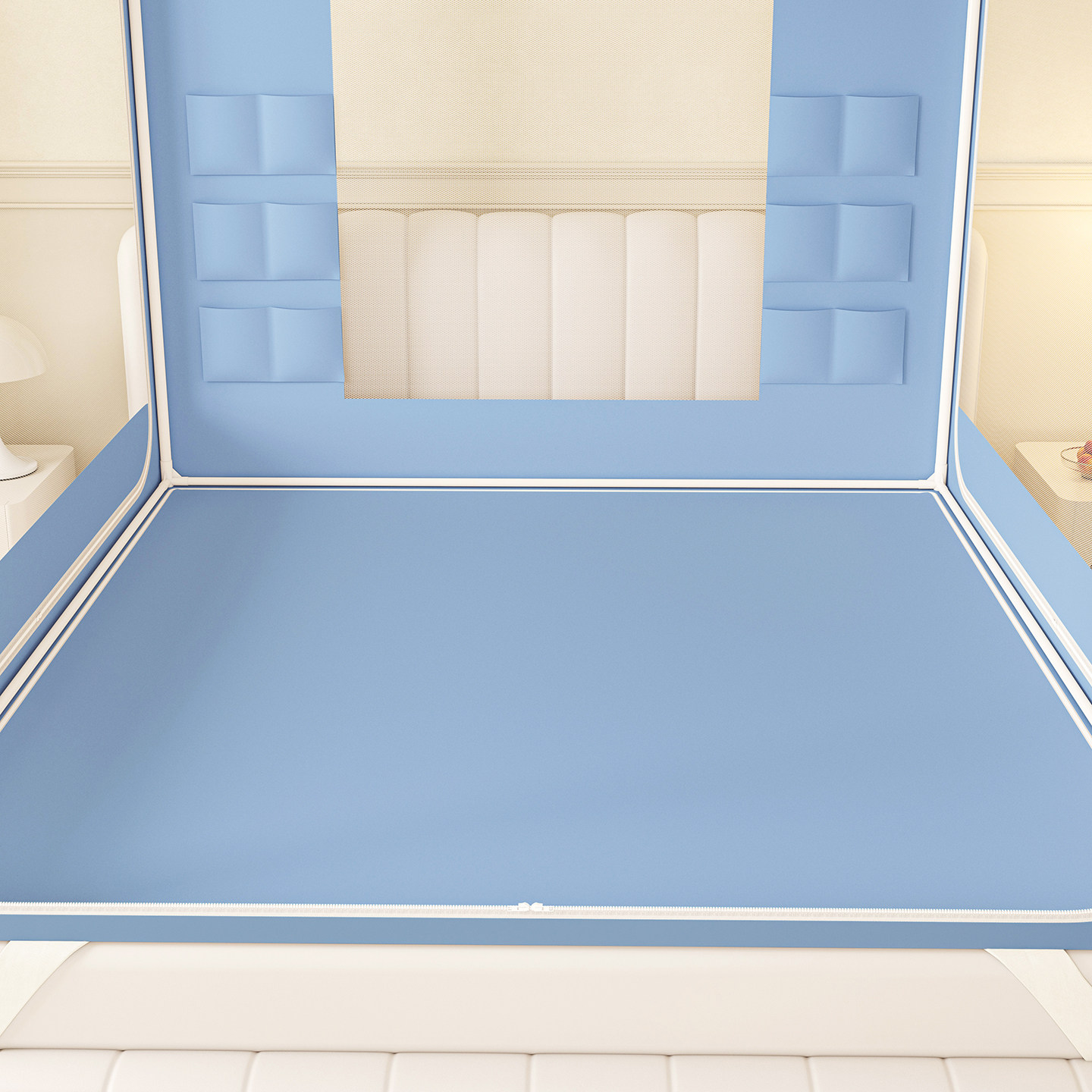 2025新款A类冬季保暖防寒防风夹棉遮光帘坐床蚊帐家用卧室1.8m2.0,淘宝优惠券,粉丝福利购,淘宝优惠卷