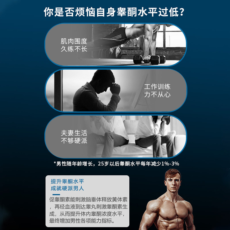 奥博力天然激素促睾增肌睾丸酮 pureblue海外海外保健运动提能