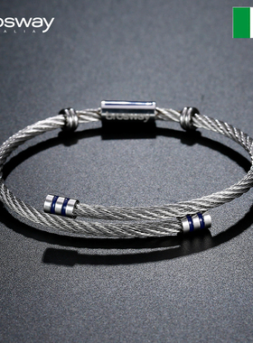 brosway欧美时尚个性男钛钢手链