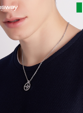 brosway欧美男罗盘钛钢吊坠