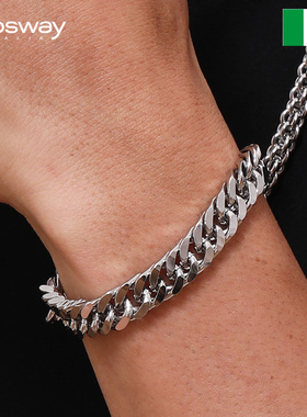 brosway百搭手链男钛钢气质