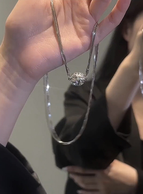 简约冷淡风磁吸扣项链女