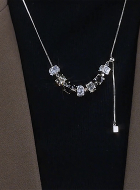 2025年新款爆款可抽拉锆石项链女