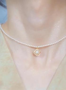 精致百搭小米珠项链女