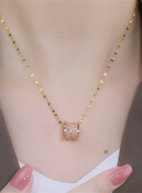 高级感锆石小蛮腰项链女