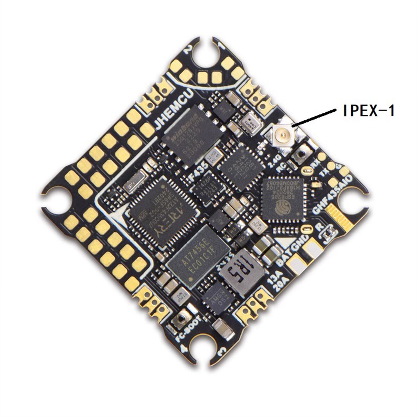 JHEMCU津航F435AIO V2飞控20A电调穿越机F4飞控2-4S内置ELRS 2.4G - 图0