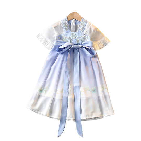 汉服男童套装夏季女童古装中国风小学生表演服儿童唐装六一演出服