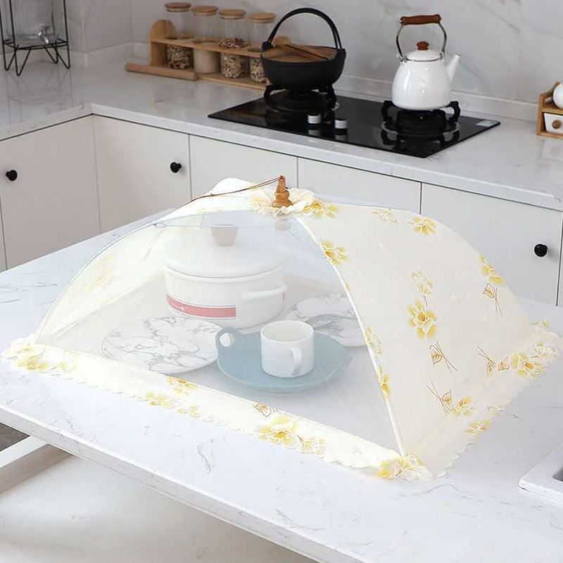 Folding dustproof vegetable cover household small meal cover - 图1