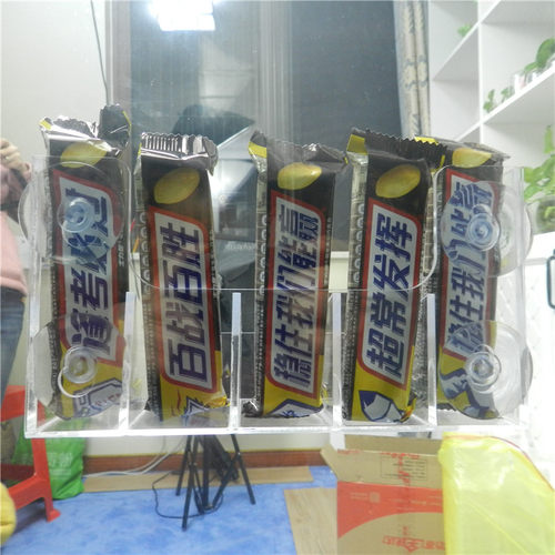 亚克力冰箱吸盘挂架便利店保鲜柜饮料展示架拆装收纳盒冰箱置物架 - 图1