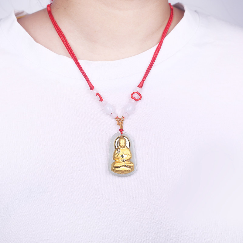 金镶玉本命佛十二生肖天然男女吊坠 凡蝶项坠/吊坠